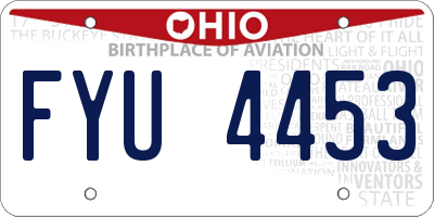 OH license plate FYU4453