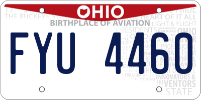 OH license plate FYU4460