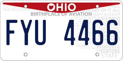 OH license plate FYU4466