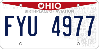 OH license plate FYU4977