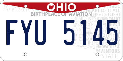 OH license plate FYU5145