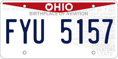OH license plate FYU5157
