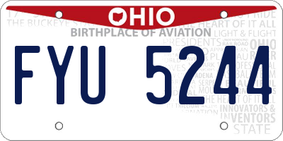 OH license plate FYU5244