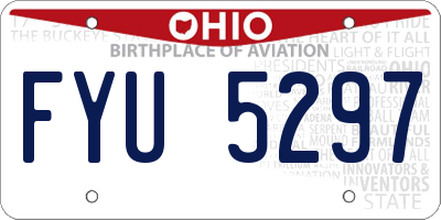 OH license plate FYU5297