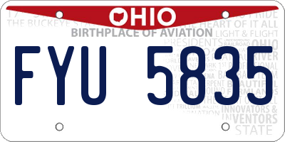 OH license plate FYU5835