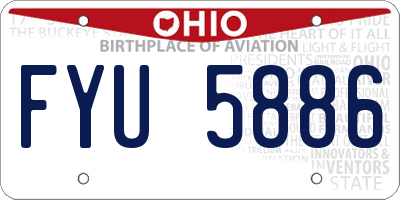 OH license plate FYU5886