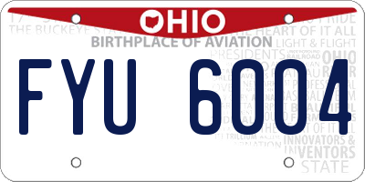 OH license plate FYU6004