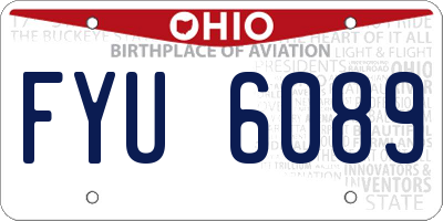OH license plate FYU6089