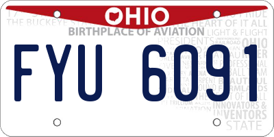 OH license plate FYU6091