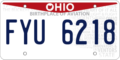 OH license plate FYU6218