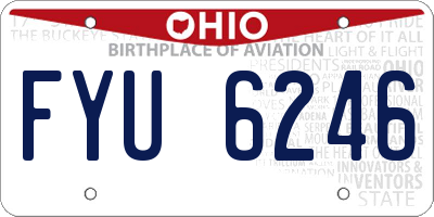 OH license plate FYU6246