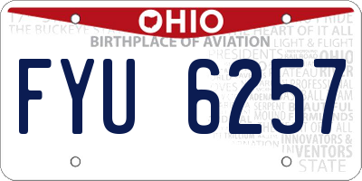 OH license plate FYU6257