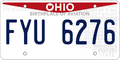 OH license plate FYU6276