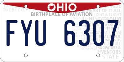 OH license plate FYU6307