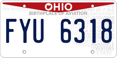 OH license plate FYU6318