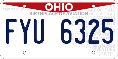 OH license plate FYU6325
