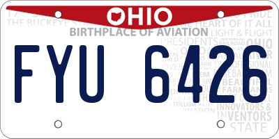 OH license plate FYU6426