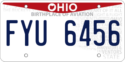 OH license plate FYU6456