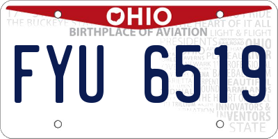 OH license plate FYU6519