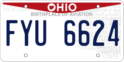 OH license plate FYU6624