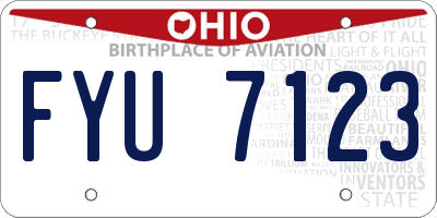 OH license plate FYU7123
