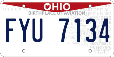 OH license plate FYU7134