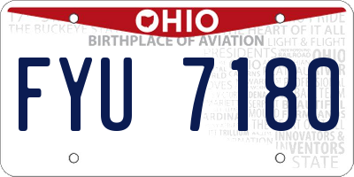 OH license plate FYU7180