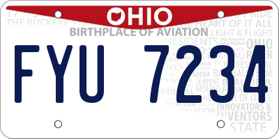 OH license plate FYU7234