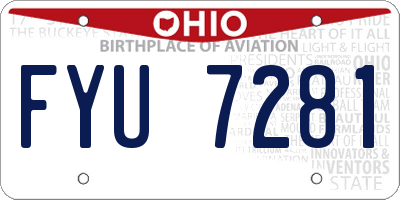 OH license plate FYU7281