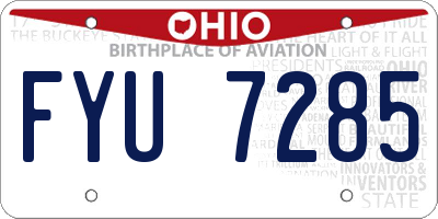 OH license plate FYU7285