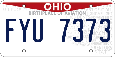 OH license plate FYU7373