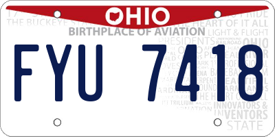 OH license plate FYU7418