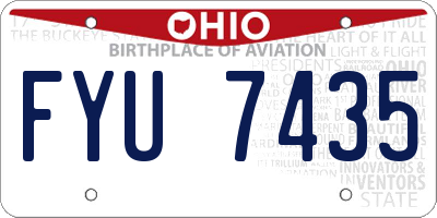 OH license plate FYU7435