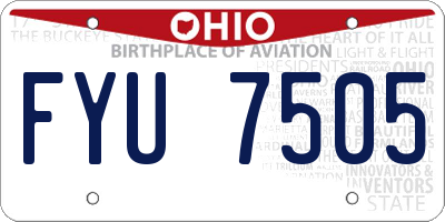 OH license plate FYU7505