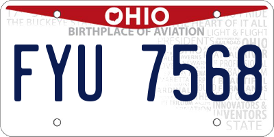 OH license plate FYU7568