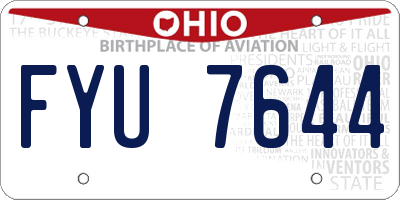 OH license plate FYU7644