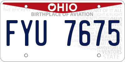 OH license plate FYU7675