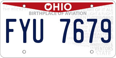 OH license plate FYU7679