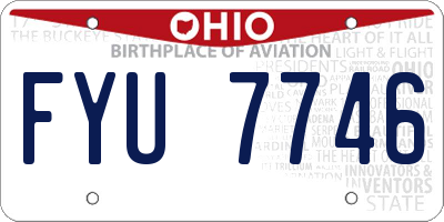 OH license plate FYU7746