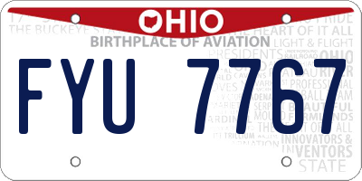 OH license plate FYU7767