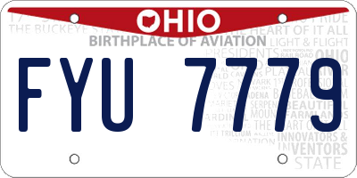 OH license plate FYU7779