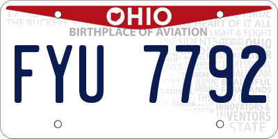 OH license plate FYU7792