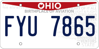 OH license plate FYU7865