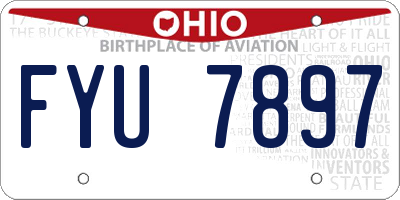 OH license plate FYU7897