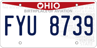OH license plate FYU8739
