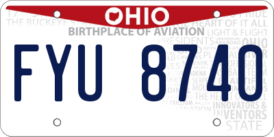 OH license plate FYU8740
