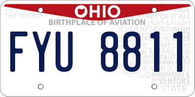 OH license plate FYU8811