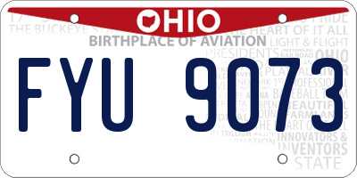 OH license plate FYU9073