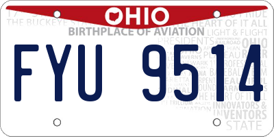 OH license plate FYU9514