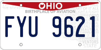 OH license plate FYU9621